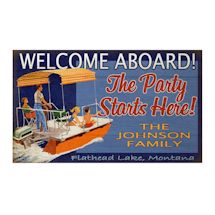 Alternate image Personalized Welcome Aboard Sign