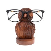 Product Image for Carved Owl Eye Glass Holder