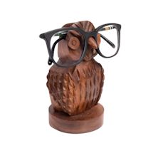 Alternate Image 1 for Carved Owl Eye Glass Holder