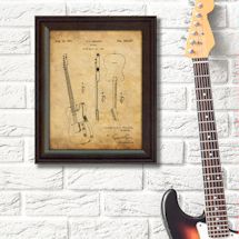 Alternate Image 4 for Framed Gibson And Fender Electric Guitar Patents