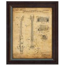 Alternate Image 1 for Framed Gibson And Fender Electric Guitar Patents