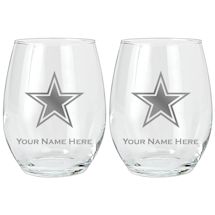 Alternate Image 1 for Personalized NFL Wine Glass Set