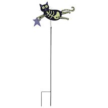 Product Image for Glow-In-The-Dark Skeleton Cat Garden Stake