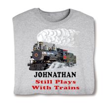Product Image for Personalized Still Plays With Trains Shirts