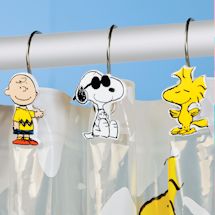 Alternate Image 2 for Peanuts Bathroom Accessories - Shower Curtain And Hooks