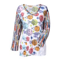 Product Image for Crinkle Fabric Fish Long-Sleeve Top