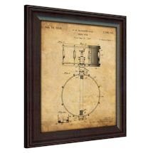 Alternate Image 1 for Framed 1937 Snare Drum Patent