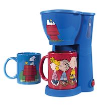 Alternate image for Peanuts 1-Cup Coffee Maker With Mugs