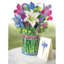 Lilies And Lupines Life Size Pop-Up Greeting Card