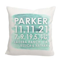 Alternate Image 1 for Personalized Birth Announcement Pillows