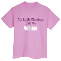 Alternate Image 1 for My Little Blessings Call Me (Momma) T-Shirt or Sweatshirt