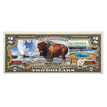 Alternate image for Yellowstone 150th Anniversary $2 - 1901 Bison Edition