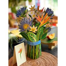 Alternate image for Tropical Bloom Life Size Pop-Up Greeting Card