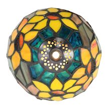 Alternate Image 2 for Sunflower Stained-Glass Accent Lamp