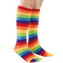 Alternate Image 2 for Retro Rainbow Toe Socks