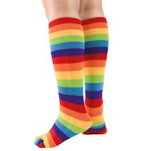 Alternate Image 3 for Retro Rainbow Toe Socks