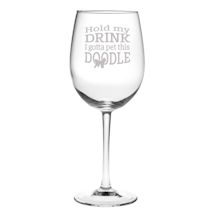 Alternate image for Hold My Drink/Pet This Dog Wine Glass