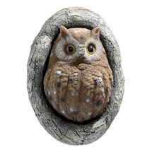 Alternate image for Octavius Owl Knothole Tree Sculpture