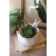 Alternate image Ceramic Bunny Planter