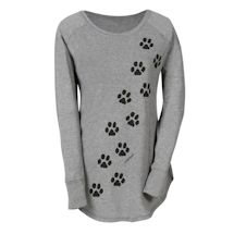Product Image for Paw Prints Long-Sleeve Tunic Tee