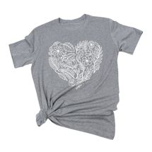 Alternate image for Floral Heart Tee