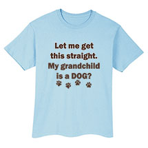 Alternate image for Let Me Get This Straight Light Blue T-Shirt or Sweatshirt