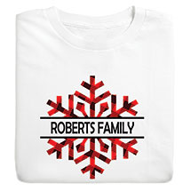 Snowflake Customized Family Name Shirt