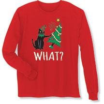 Alternate image for What? Christmas Cat Tee