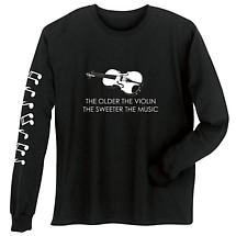 Alternate image Violin Long Sleeve Shirt the Older the Violin the Sweeter the Music