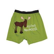 Gluteus Maximoose Funny Boxers in Cotton with Elastic Waist