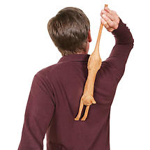 Alternate image for Cat Shaped Back Scratcher in Basswood