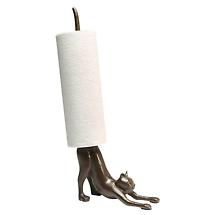 Product Image for Cat Paper Towel Holder in Cast Iron