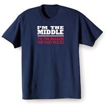 Product Image for I'm The Middle Navy T-Shirt or Sweatshirt