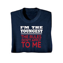 Alternate Image 1 for I'm The Youngest Navy T-Shirt or Sweatshirt