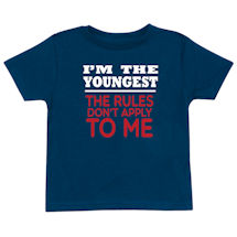 Alternate Image 5 for I'm The Youngest Navy T-Shirt or Sweatshirt