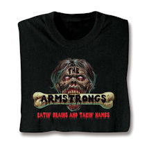 Product Image for Personalized Zombie 'Your Name' Eatin' Brains and Takin' Names Shirt