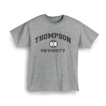 Alternate Image 1 for Personalized "Your Name" University T-Shirt or Sweatshirt (Black)