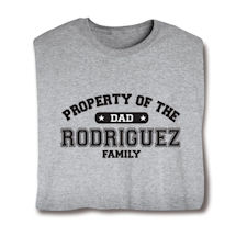 Alternate image for Personalized Property of "Your Name" Dad Athletic T-Shirt or Sweatshirt