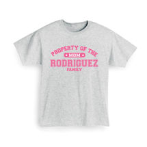 Alternate Image 1 for Personalized Property of "Your Name" Mom Athletic Shirt