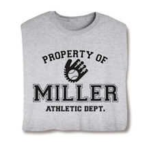 Product Image for Personalized Property of "Your Name"  Baseball T-Shirt or Sweatshirt