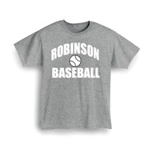 Alternate Image 1 for Personalized "Your Name" Baseball T-Shirt or Sweatshirt