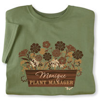 Alternate Image 1 for Personalized 'Your Name' Plant Manager Gardening Shirt