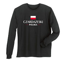 Alternate Image 1 for Personalized "Your Name" Polish National Flag Shirt