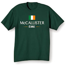 Alternate Image 2 for Personalized "Your Name" Irish National Flag Shirt