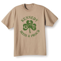 Alternate Image 1 for Personalized "Your Name" Irish & Proud T-Shirt or Sweatshirt