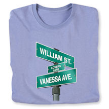 Alternate Image 3 for Personalized "Your Name" Lovers Lane T-Shirt or Sweatshirt