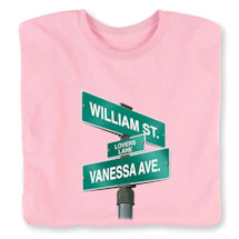 Alternate Image 5 for Personalized "Your Name" Lovers Lane T-Shirt or Sweatshirt
