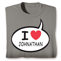 Product Image for Personalized I Love 'Your Name' Speech Balloon Shirt