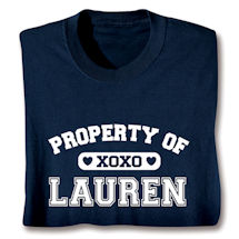 Alternate Image 3 for Personalized Property of 'Your Name' XoXo Shirt