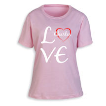 Alternate Image 2 for Personalized Love 'Your Name' Heart Shirt